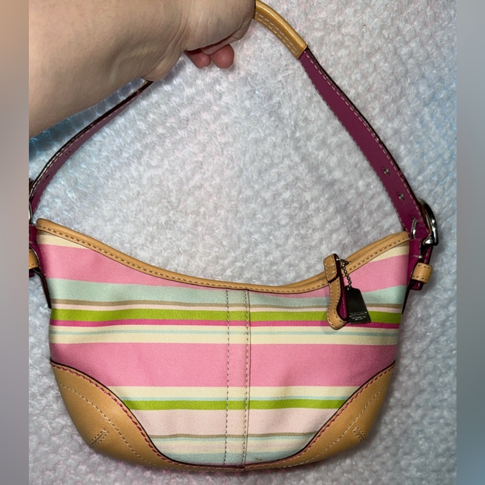 Coach stripes mini hobo SOLD🚨